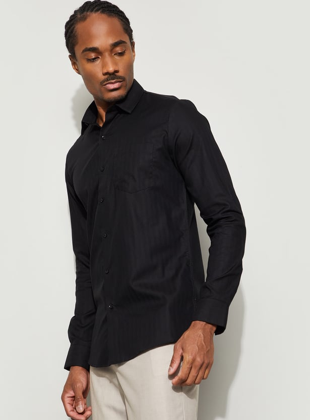 CODE Herringbone Slim Fit Formal Shirt