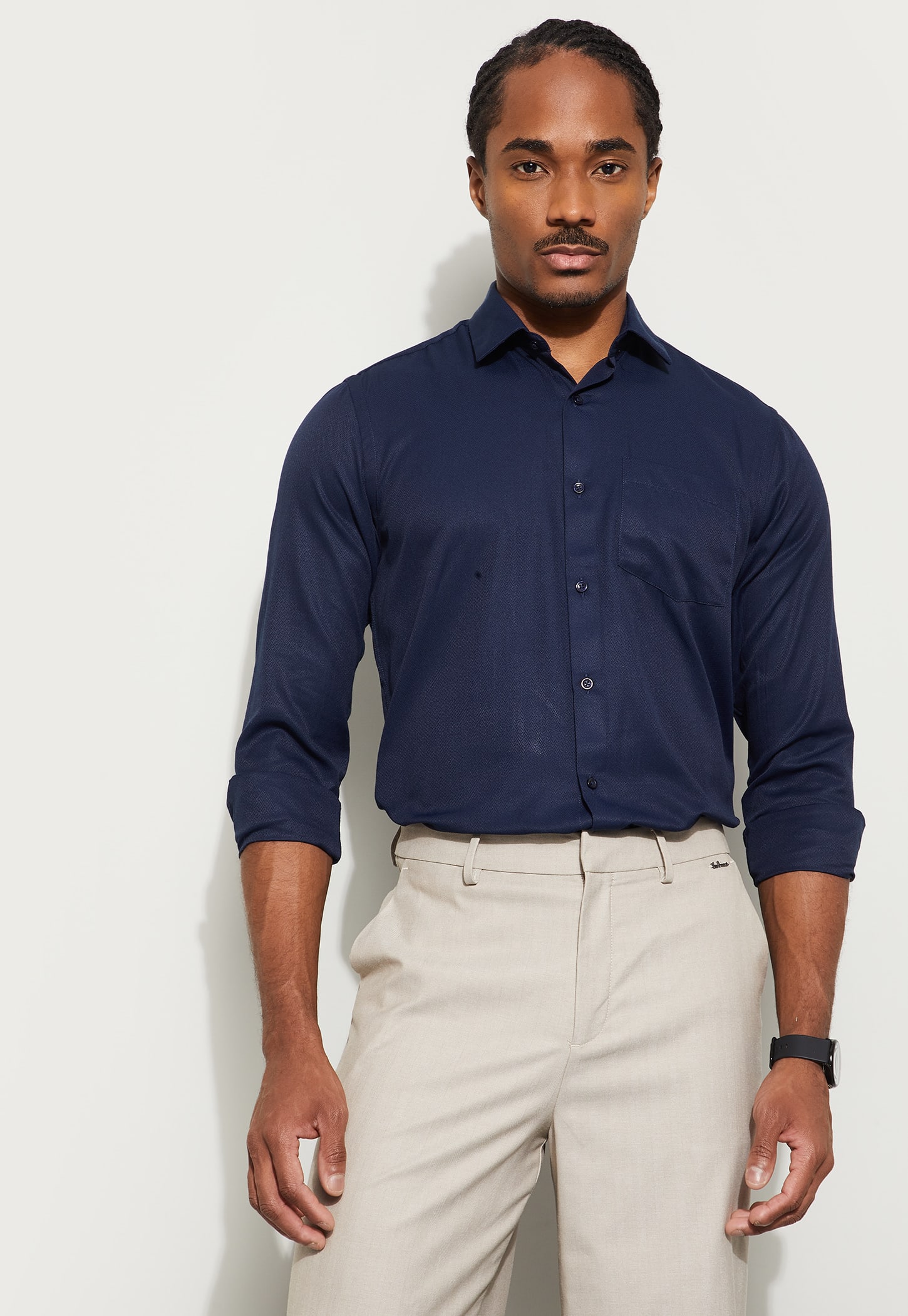 CODE Textured Slim Fit Formal Shirt