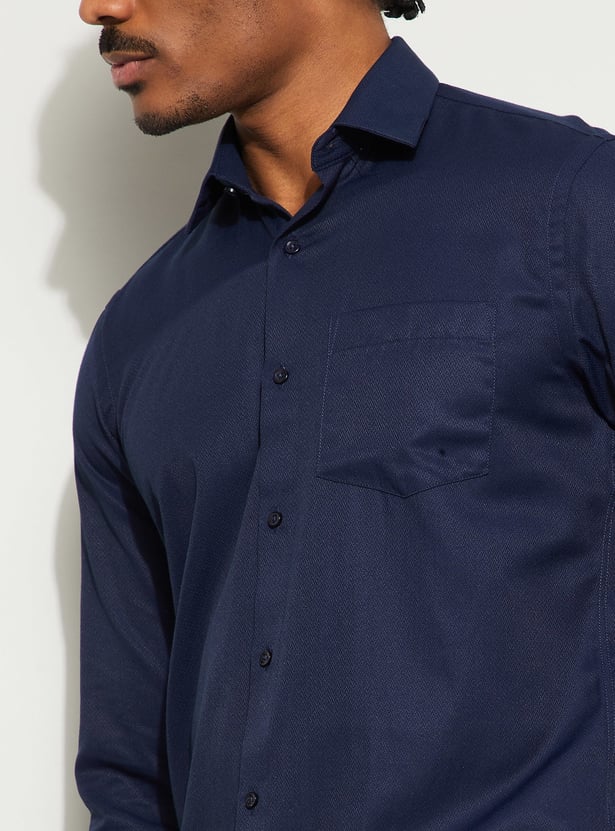 CODE Textured Slim Fit Formal Shirt