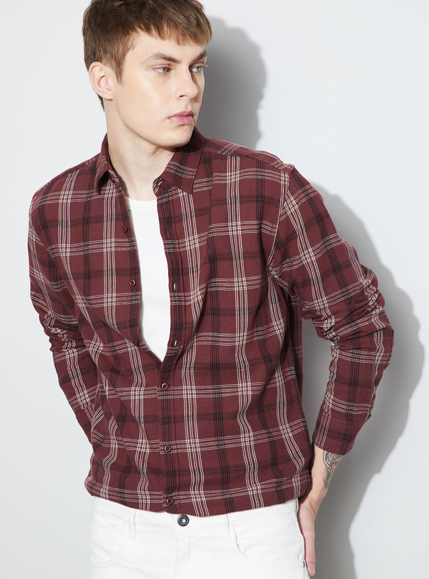 FAME FOREVER Checked Regular Fit Shirt