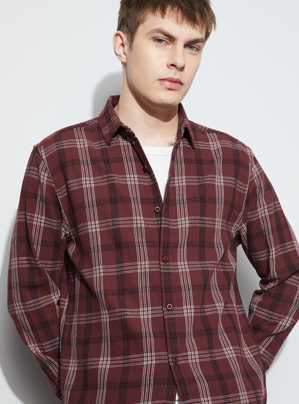 FAME FOREVER Checked Regular Fit Shirt