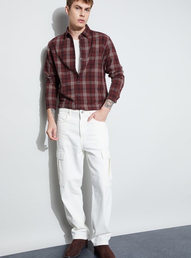 FAME FOREVER Checked Regular Fit Shirt