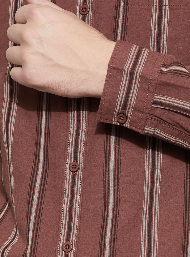 FAME FOREVER Striped Smart Fit Shirt