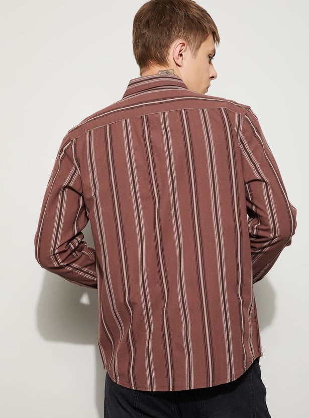 FAME FOREVER Striped Smart Fit Shirt