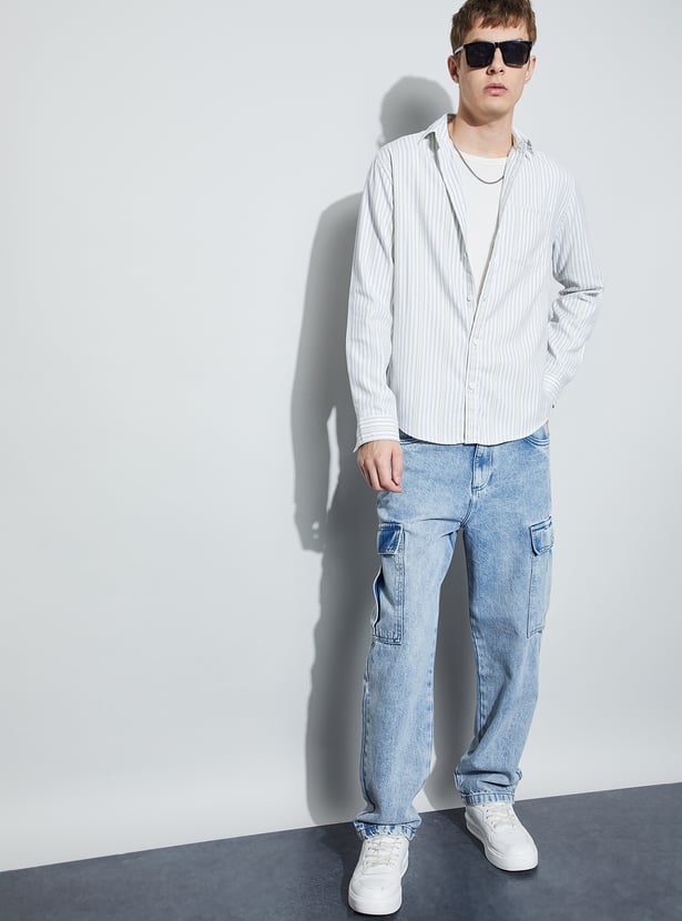 FAME FOREVER Striped Regular Fit Shirt