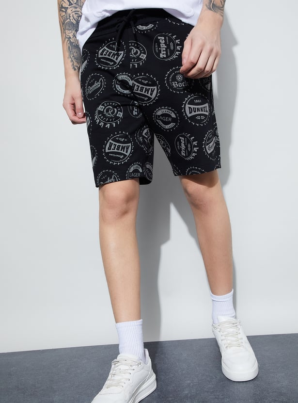FAME FOREVER Printed Regular Fit Shorts