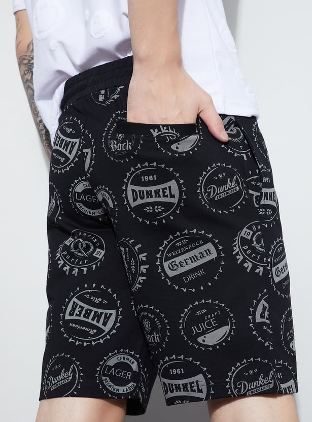 FAME FOREVER Printed Regular Fit Shorts