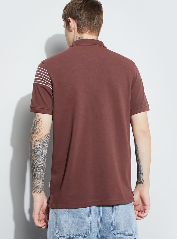 FAME FOREVER Striped Polo T-shirt