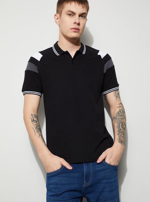 FAME FOREVER Colourblock Polo T-shirt