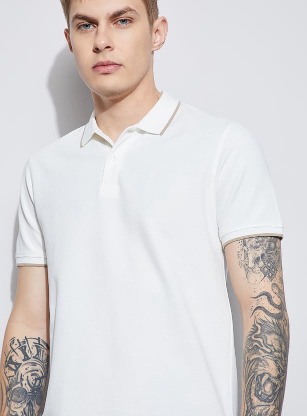 FAME FOREVER Solid Polo T-shirt