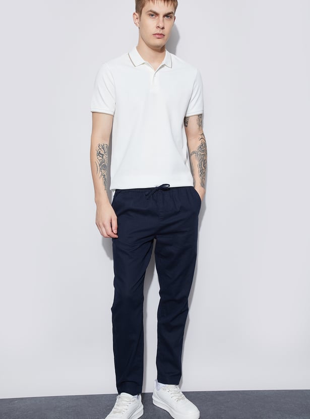 FAME FOREVER Solid Polo T-shirt