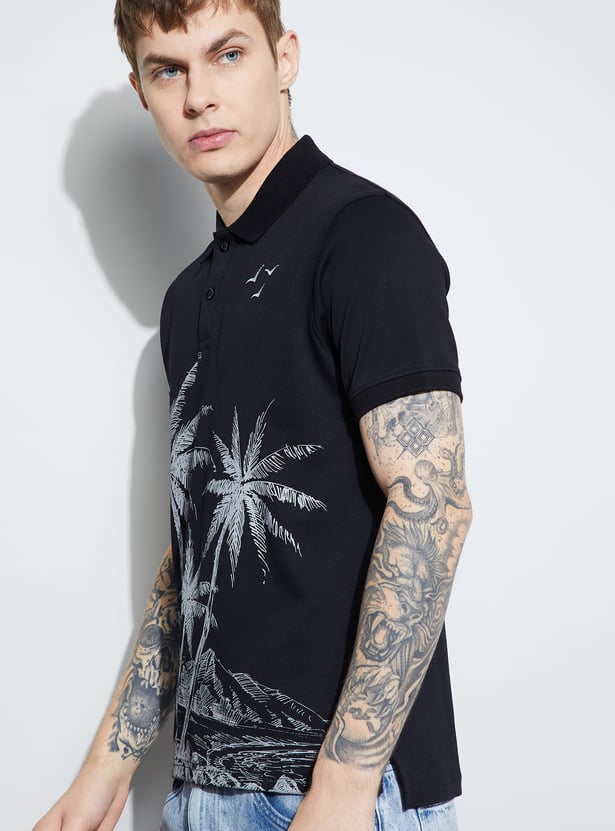 FAME FOREVER Printed Polo T-shirt