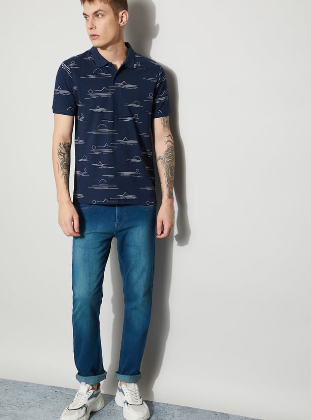 FAME FOREVER Printed Polo T-shirt