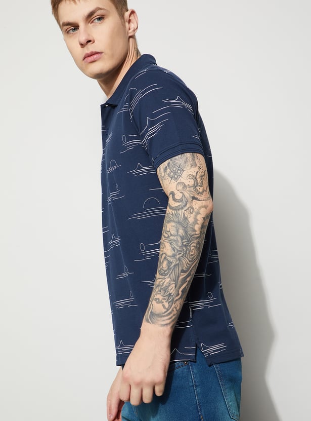 FAME FOREVER Printed Polo T-shirt