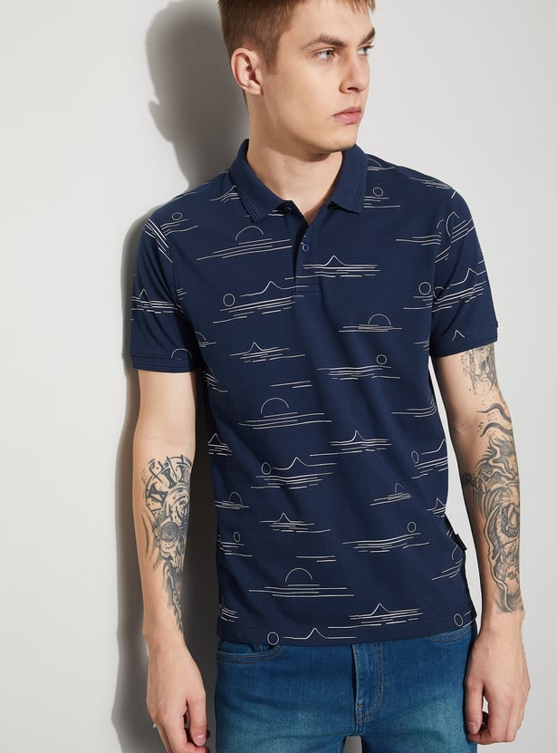 FAME FOREVER Printed Polo T-shirt