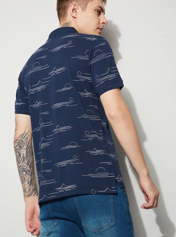 FAME FOREVER Printed Polo T-shirt