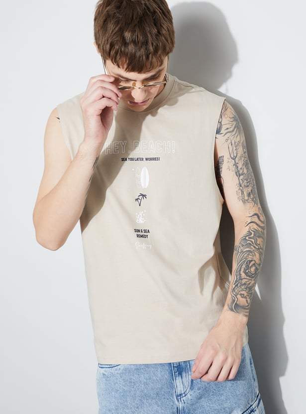 FAME FOREVER Graphic Print Tank T-shirt