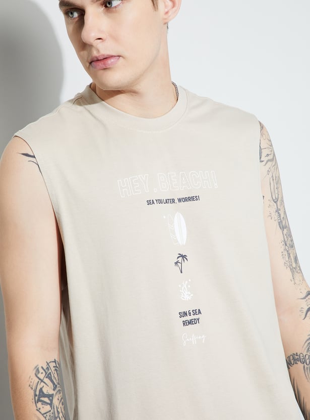 FAME FOREVER Graphic Print Tank T-shirt