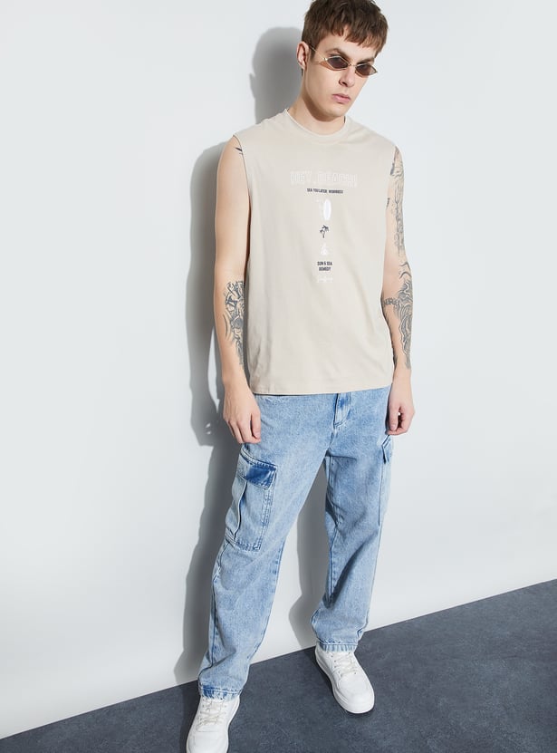 FAME FOREVER Graphic Print Tank T-shirt