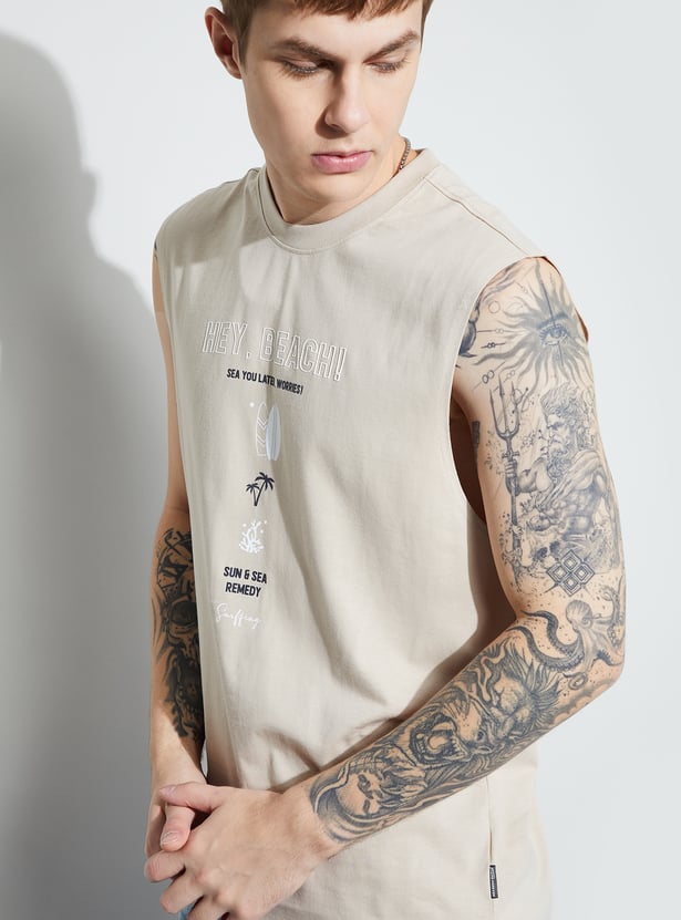 FAME FOREVER Graphic Print Tank T-shirt