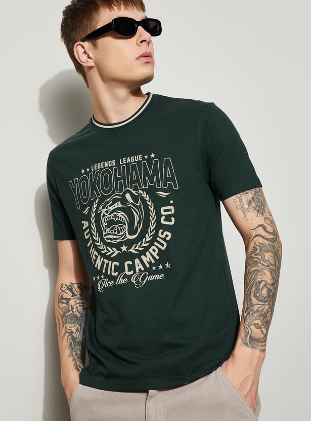 FAME FOREVER Graphic Print Crew Neck T-shirt