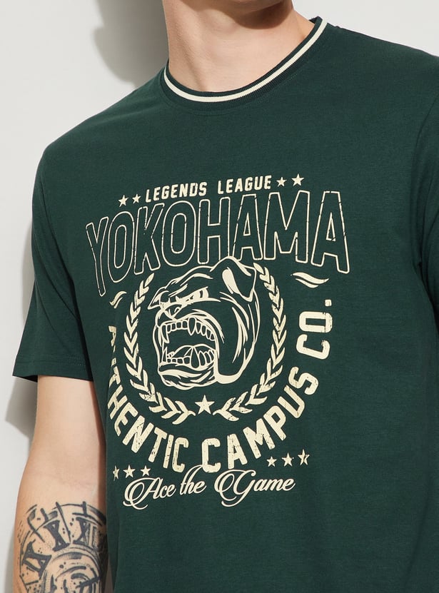 FAME FOREVER Graphic Print Crew Neck T-shirt