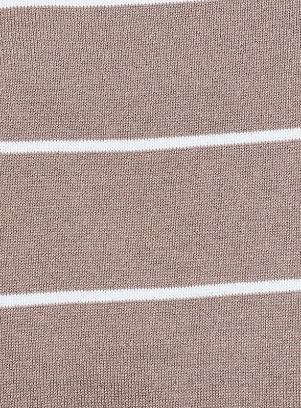 FAME FOREVER Striped Knitted Top