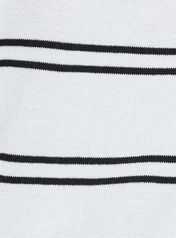 FAME FOREVER Striped Knitted Top