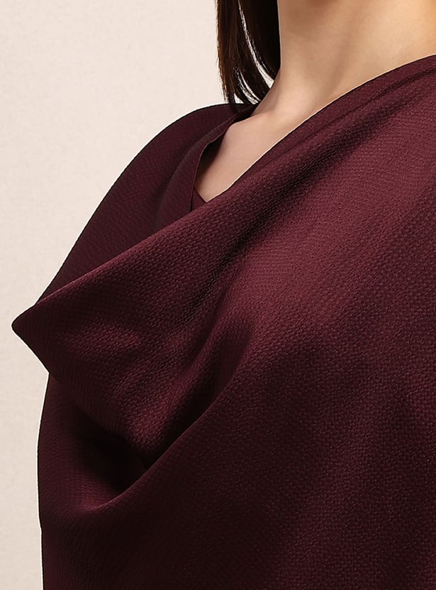 VERO MODA Solid Cowl Neck Top
