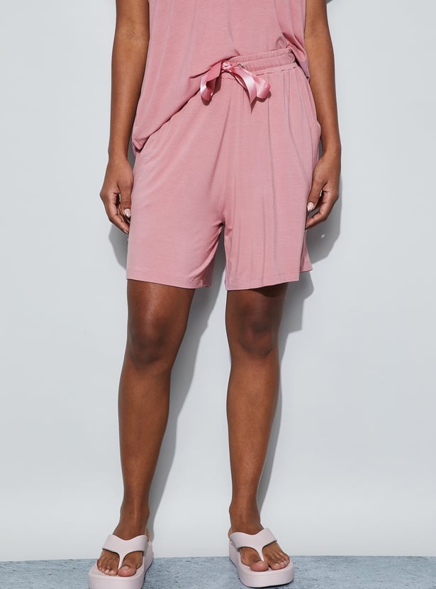 GINGER Solid Lounge Shorts