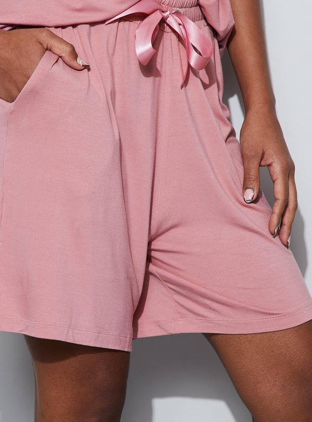 GINGER Solid Lounge Shorts