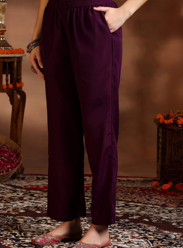 LIBAS Embroidered Straight Kurta Set