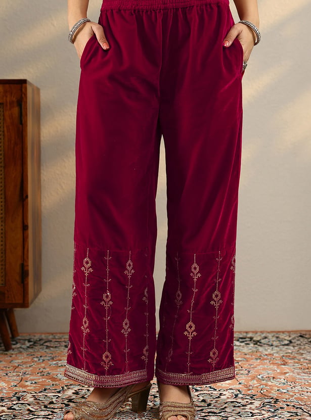 LIBAS Embroidered Straight Kurta Set
