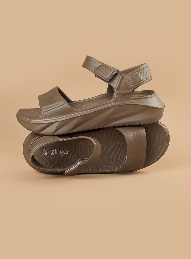 GINGER Solid Velcro Sandals