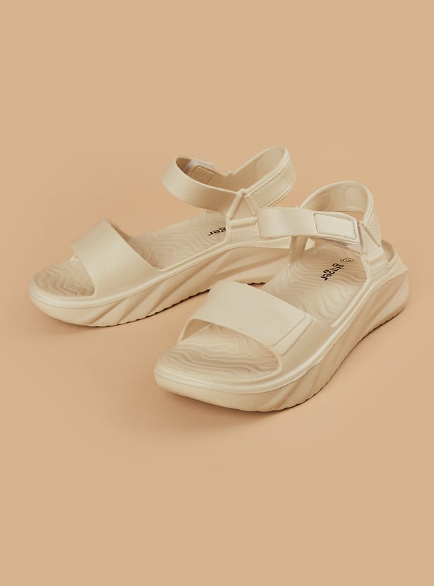 GINGER Solid Velcro Sandals