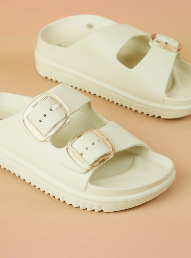 GINGER Solid Double Buckle Sliders