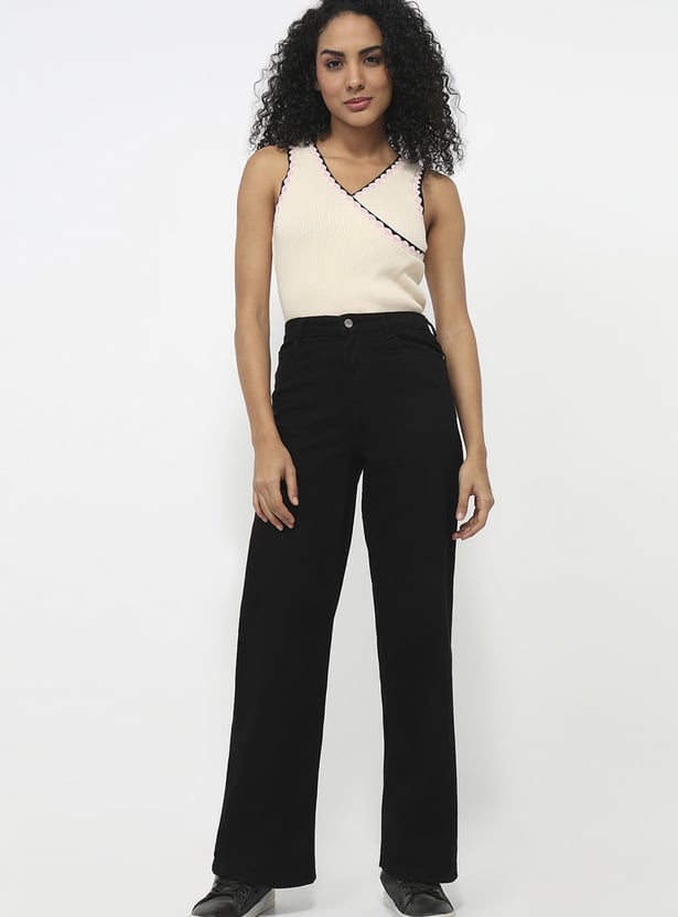 KRAUS Solid Medium Wash Straight Fit Jeans