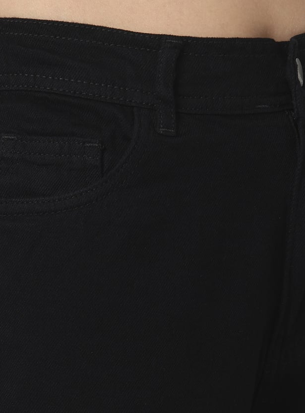KRAUS Solid Wide Leg Jeans