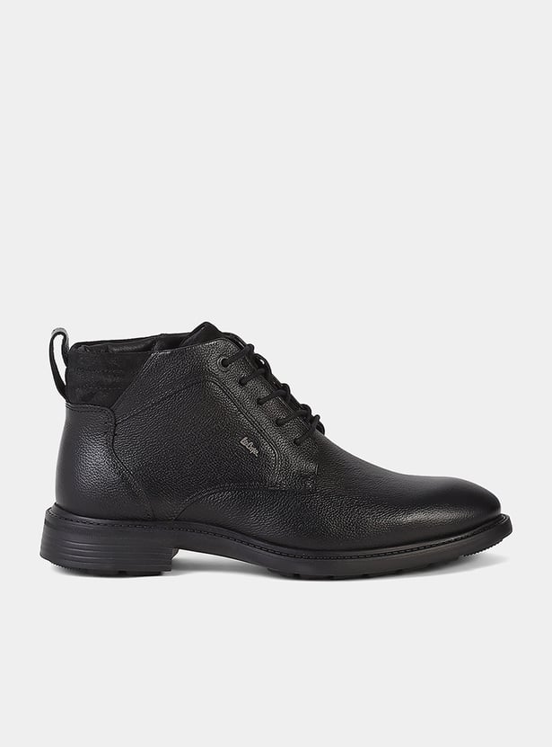LEE COOPER Solid Lace-Up Ankle Boots