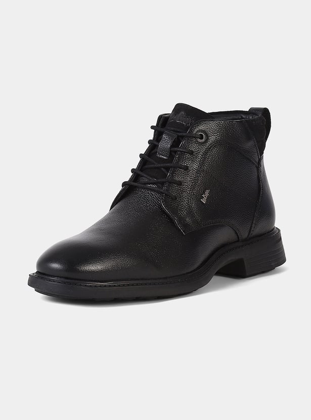 LEE COOPER Solid Lace-Up Ankle Boots
