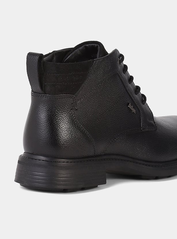 LEE COOPER Solid Lace-Up Ankle Boots