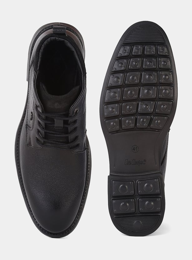 LEE COOPER Solid Lace-Up Ankle Boots