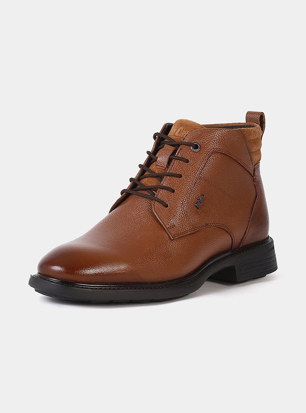LEE COOPER Solid Lace-Up Ankle Boots