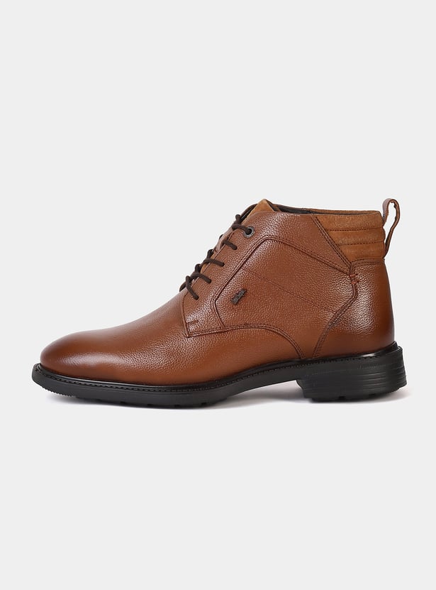 LEE COOPER Solid Lace-Up Ankle Boots