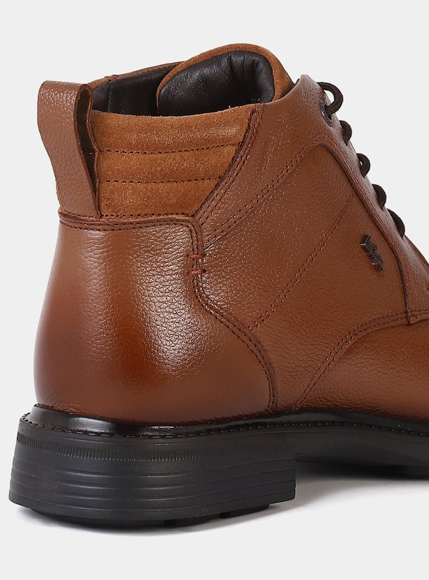 LEE COOPER Solid Lace-Up Ankle Boots