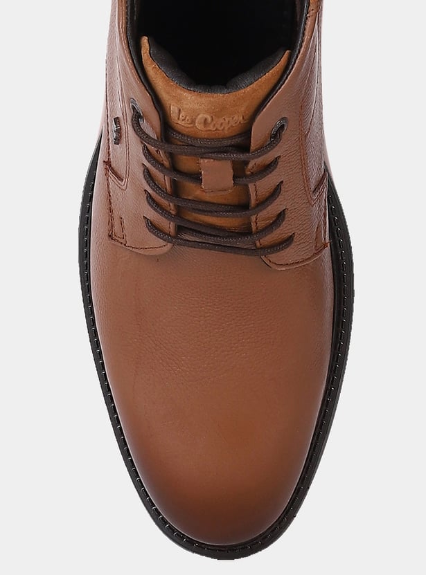 LEE COOPER Solid Lace-Up Ankle Boots