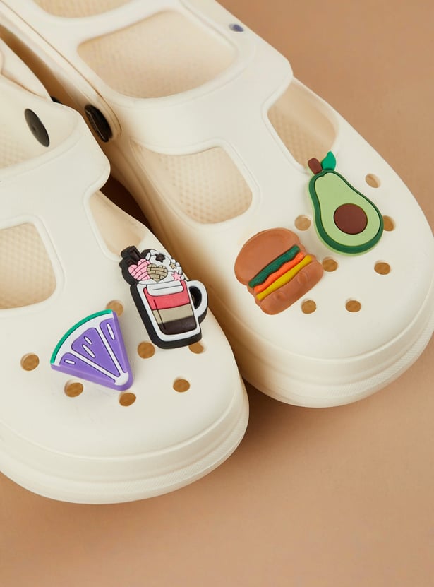 FAME FOREVER Girls T-strap Clogs with Charms