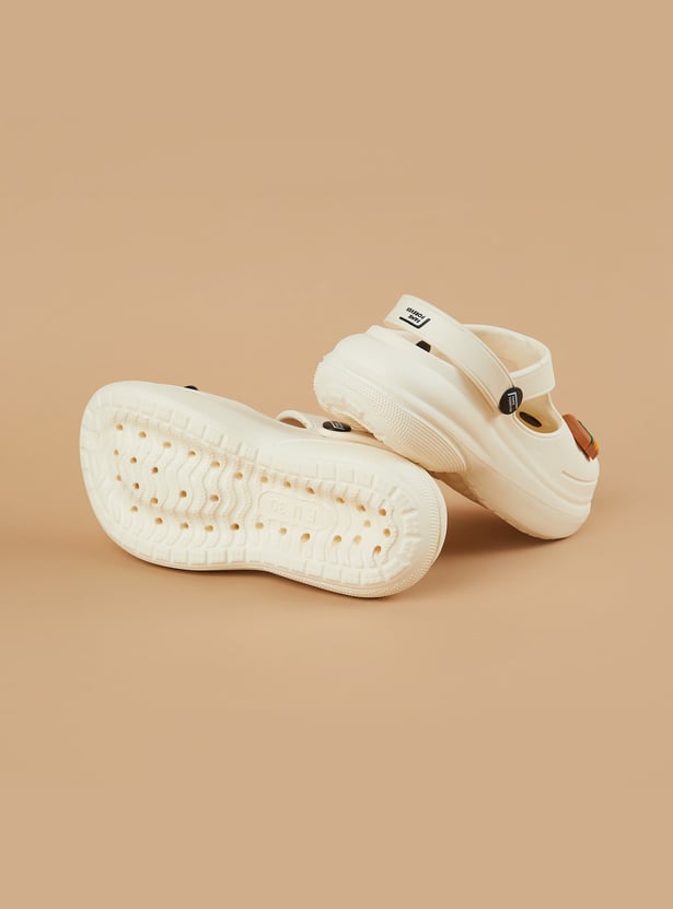 FAME FOREVER Girls T-strap Clogs with Charms