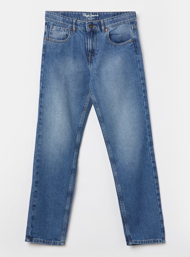 PEPE JEANS Boys Light Wash Regular Jeans