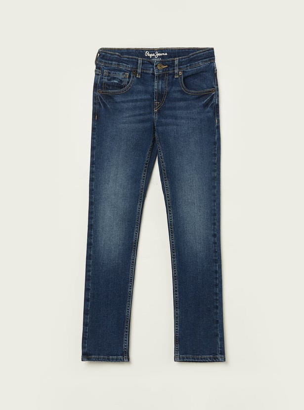 PEPE JEANS Boys Collins Faded Slim Fit Jeans